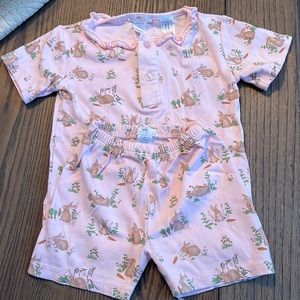 Girls Bunny Pajamas 3T Light Pink